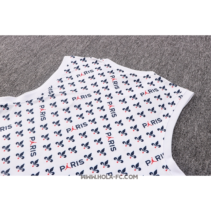 Camiseta de Entrenamiento Paris Saint-Germain Jordan 2022-2023 Sin Mangas Blanco